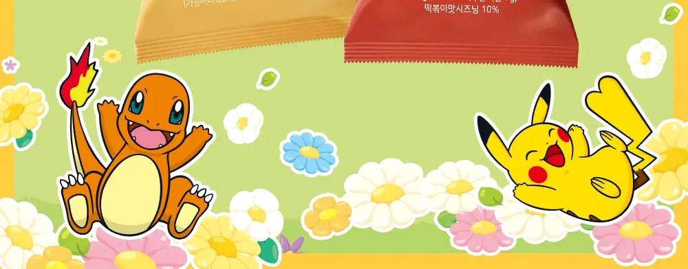 [포켓몬에디션] 빼바 프로틴 바삭칩 떡볶이맛/허니버터맛 60g 상세페이지 2